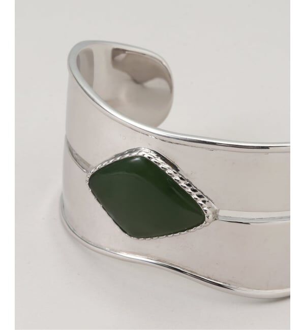 FRAMeWORK「PREEK/プリーク SQUARE STONE WIDE バングル」|ブレスレット・バングル|