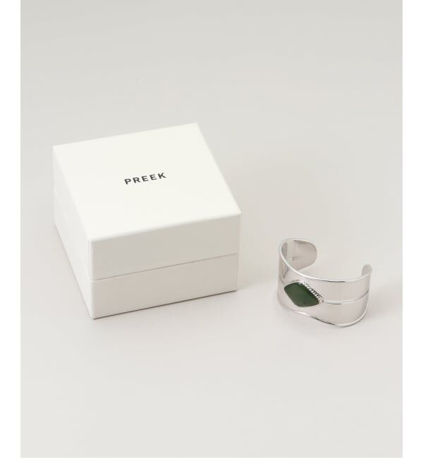 FRAMeWORK「PREEK/プリーク SQUARE STONE WIDE バングル」|ブレスレット・バングル|