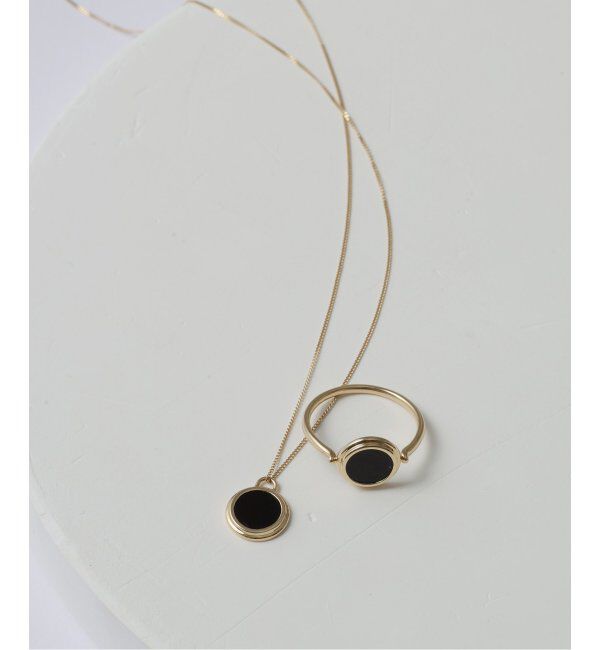 Lilas by Spick&Span「《WEB限定》スライスオニキスサークルリング K10」|リング|