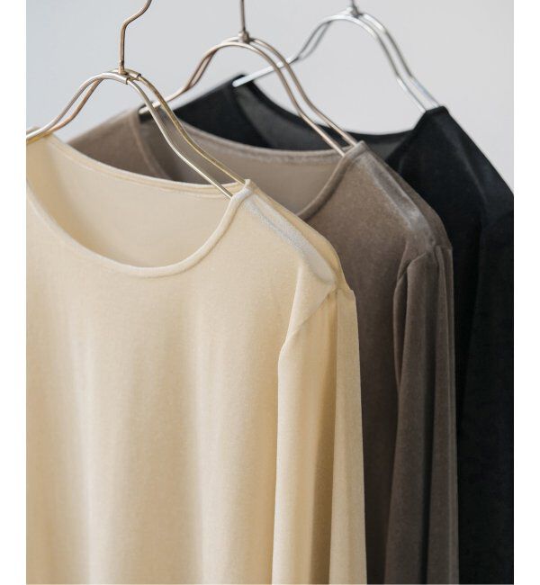 Spick and Span「シアーベロアプルオーバー」|Tシャツ・カットソー|ベージュ