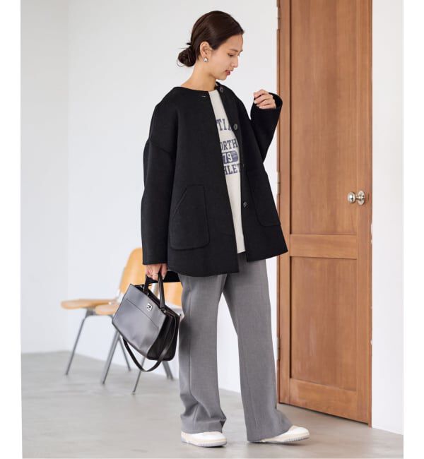 ⭐︎シンデレラ⭐︎ FRAMe WORK ハミルトンリバークルーネックコート ⭐︎シンデレラ⭐︎ FRAMe WORK ハミルトンリバークルーネックコート