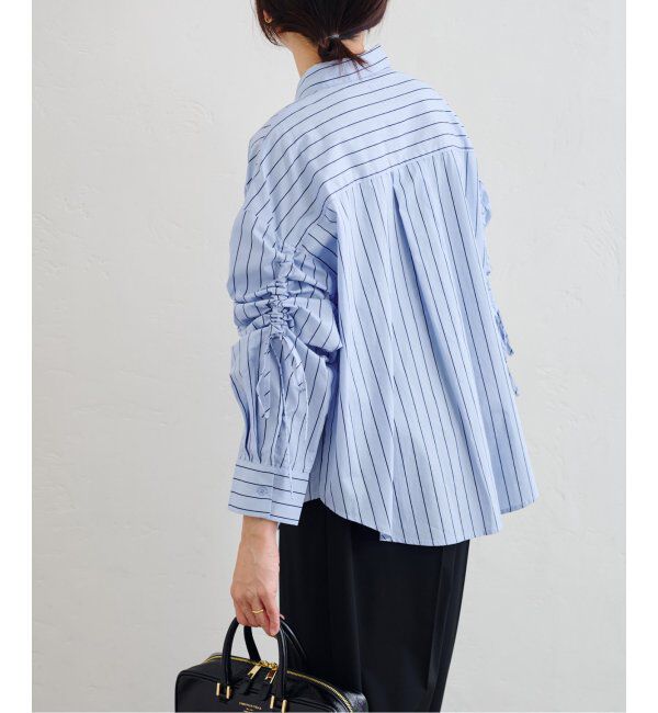 U by SPICK&SPAN「ギャザースリーブシャツ」|シャツ・ブラウス|