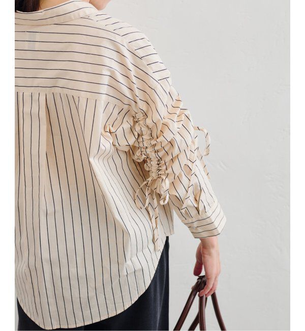 U by SPICK&SPAN「ギャザースリーブシャツ」|シャツ・ブラウス|