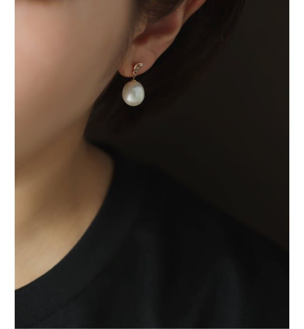 Lilas by Spick&Span「バロックパール*ホワイトトパーズピアス K10（両耳）」|ピアス|