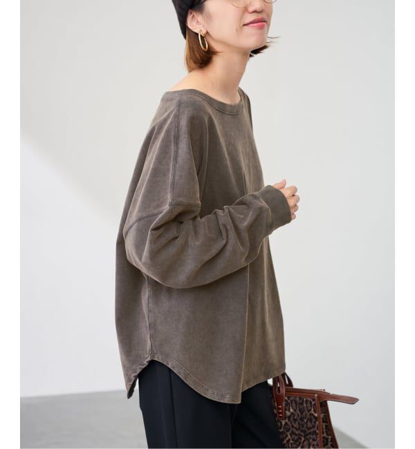 FRAMeWORK「ウェットオゾン加工L/Tee」|Tシャツ・カットソー|グレー