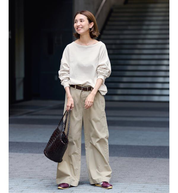 FRAMeWORK「ウェットオゾン加工L/Tee」|Tシャツ・カットソー|