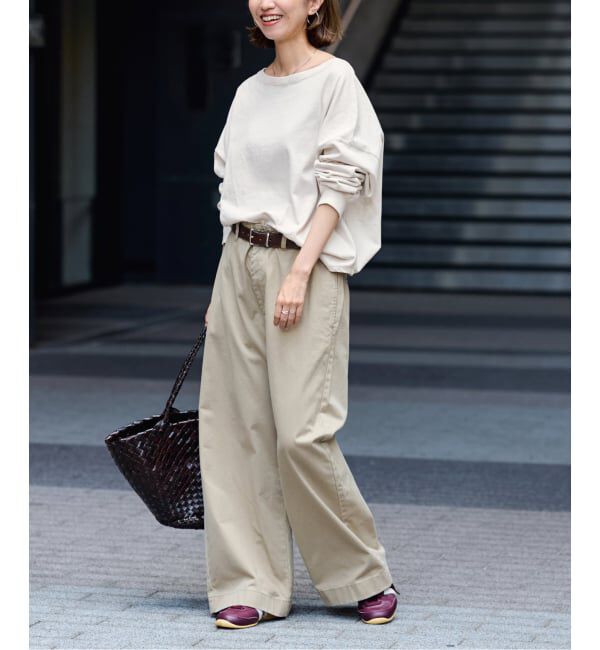 FRAMeWORK「ウェットオゾン加工L/Tee」|Tシャツ・カットソー|