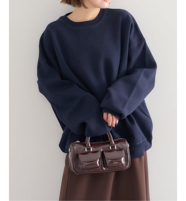 U by SPICK&SPAN「スウェットライクニット」|ニット・セーター|ネイビー