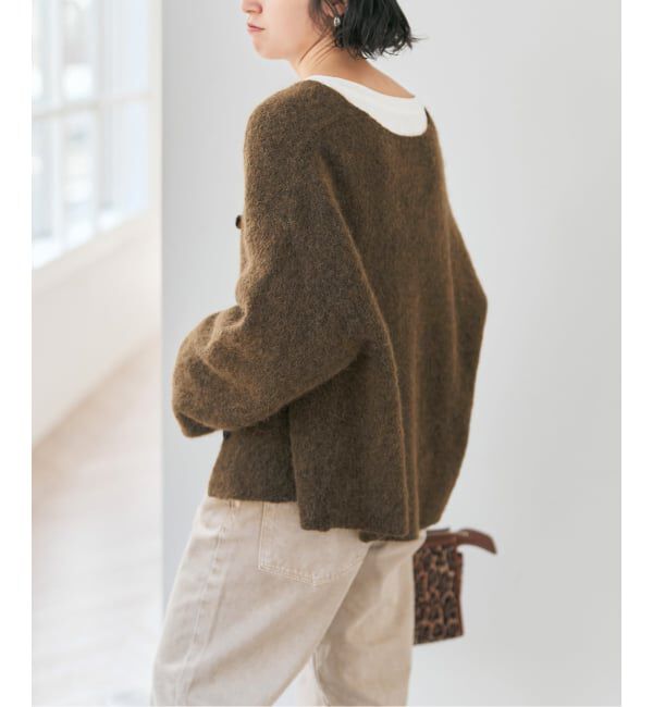 Spick and Span「.blacktogrey / ブラックトゥーグレー V-neck Knitted Cardigan」|カーディガン|