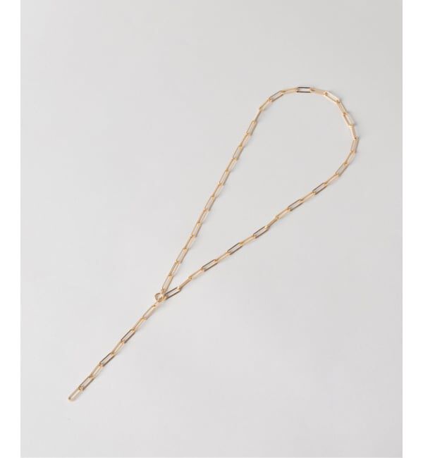 Lilas by Spick&Span「角シャインクリップチェーン50cmネックレスK18」|ネックレス|