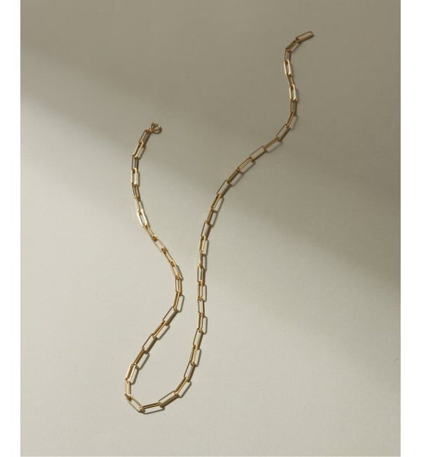 Lilas by Spick&Span「角シャインクリップチェーン50cmネックレスK18」|ネックレス|
