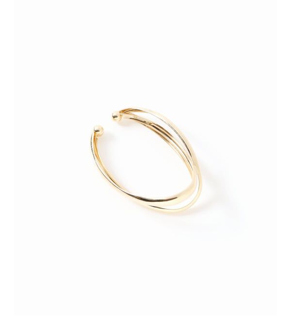 Lilas by Spick&Span「ダブルクロスイヤーカフ K10（片耳）」|イヤーカフ|