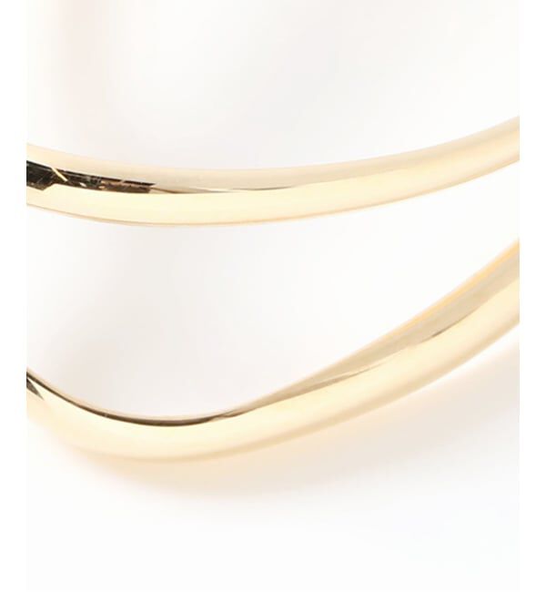 Lilas by Spick&Span「ダブルクロスイヤーカフ K10（片耳）」|イヤーカフ|