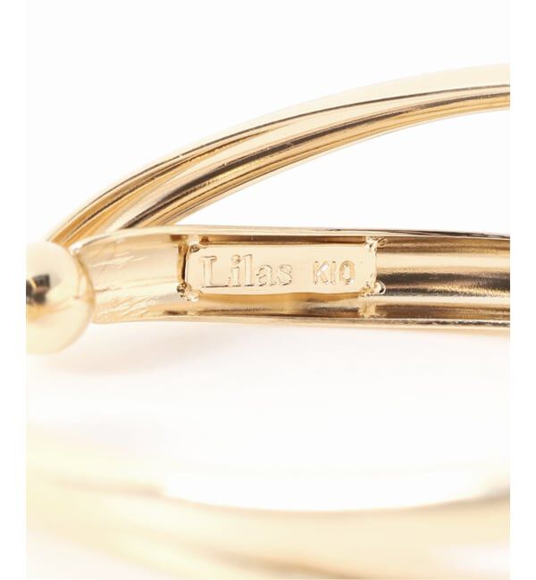 Lilas by Spick&Span「ダブルクロスイヤーカフ K10（片耳）」|イヤーカフ|