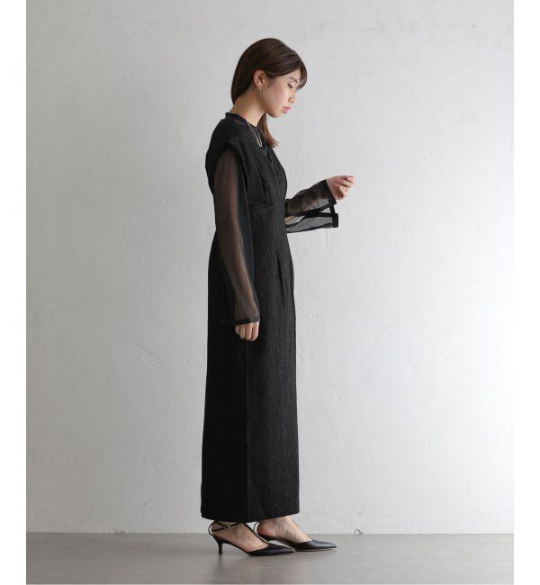  「Vラインジャガードドレス」|ドレス|