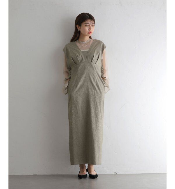  「Vラインジャガードドレス」|ドレス|