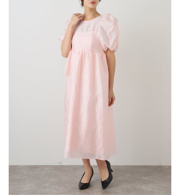  「ジャカードドレス」|ワンピース|ピンク B