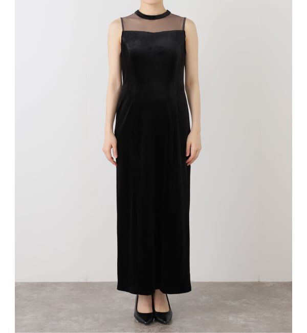  「パール付きチュールスリーブドレス」|ドレス|