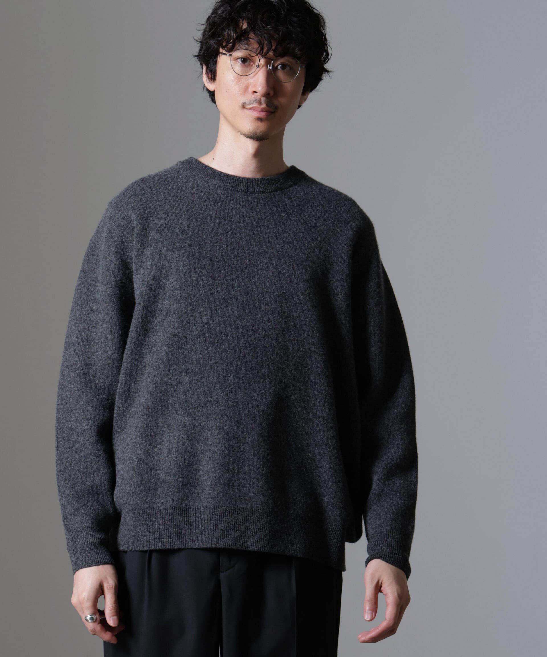 nano･universe「AQUA ウールカシミヤクルーネックプルオーバー」|ニット・セーター|