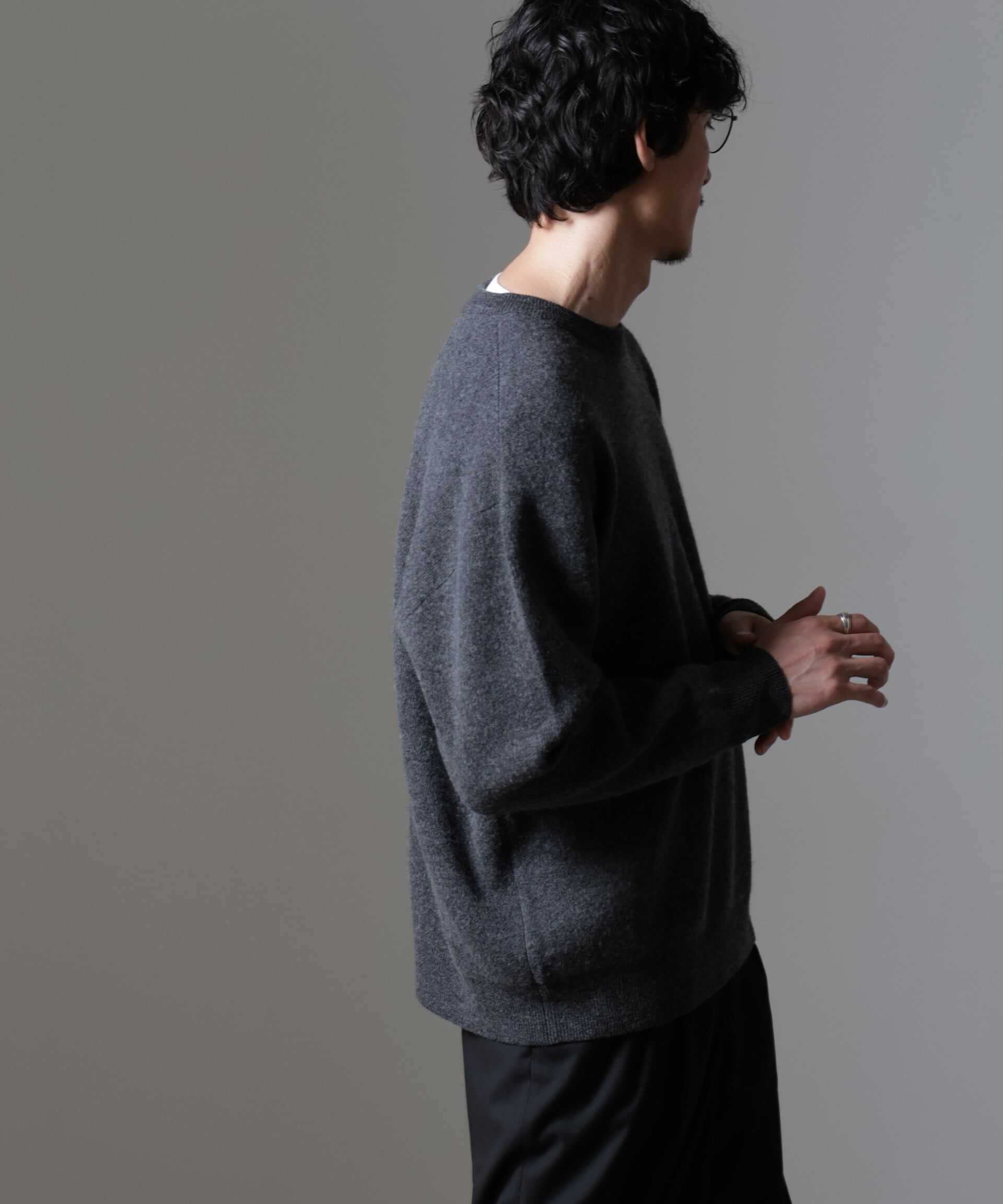 nano･universe「AQUA ウールカシミヤクルーネックプルオーバー」|ニット・セーター|