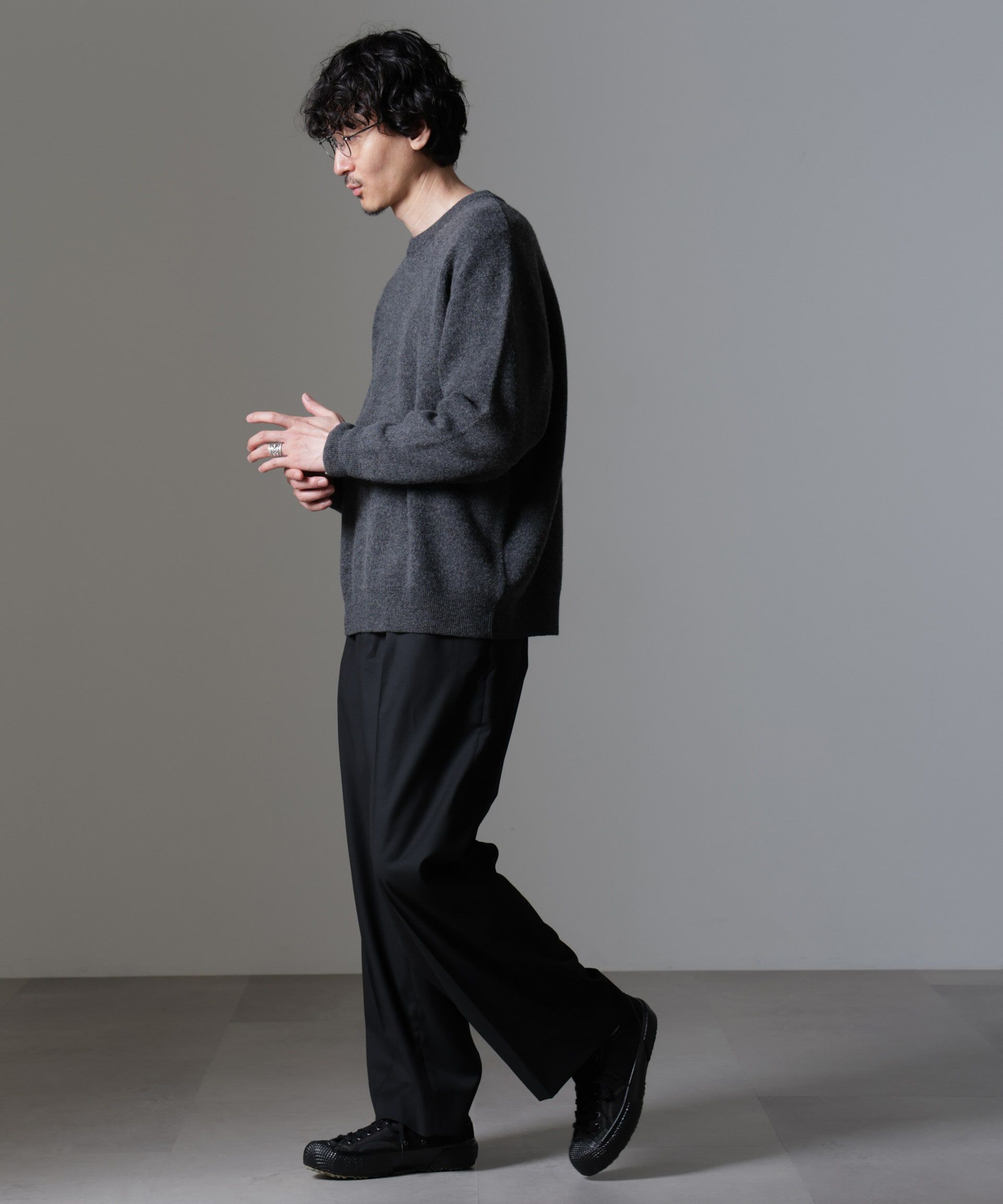 nano･universe「AQUA ウールカシミヤクルーネックプルオーバー」|ニット・セーター|