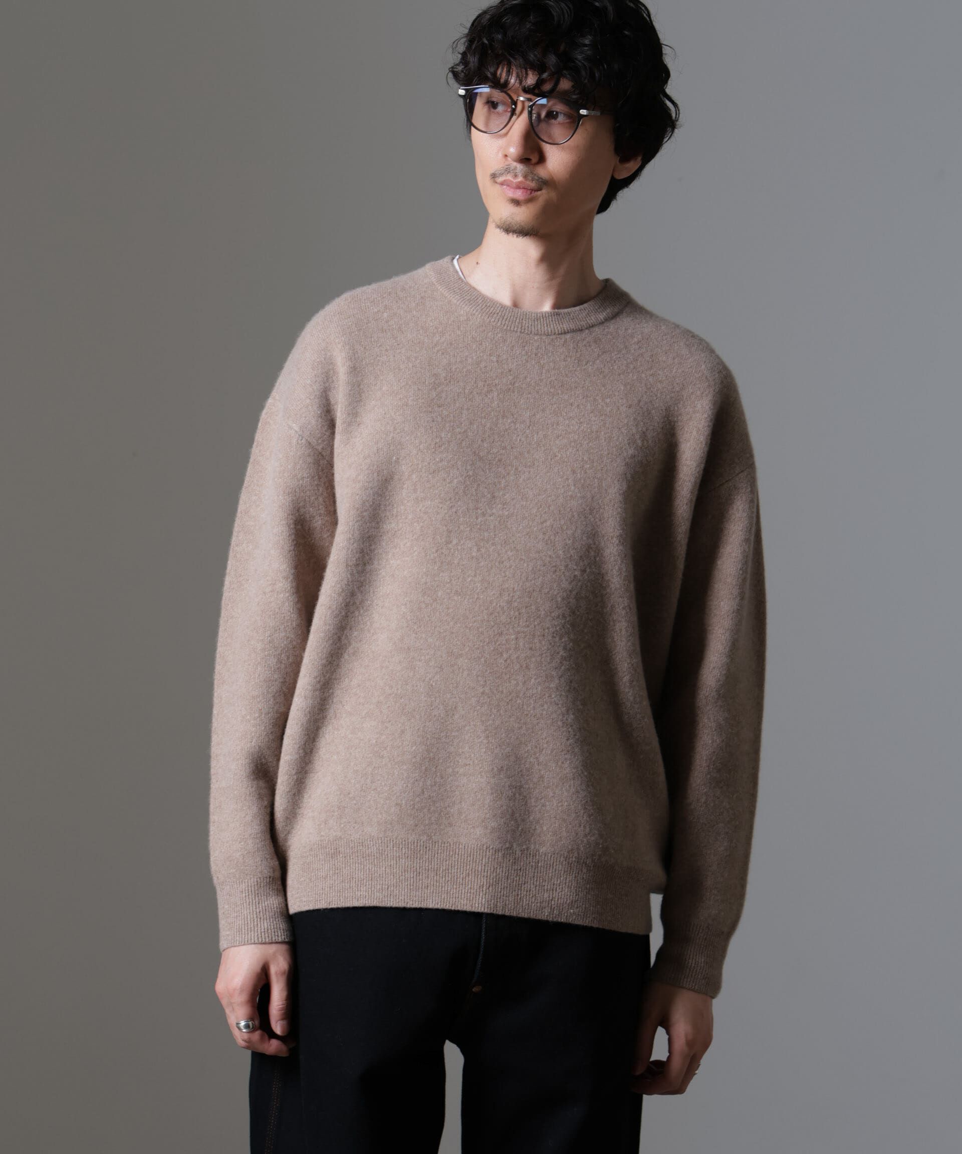 nano･universe「AQUA ウールカシミヤクルーネックプルオーバー」|ニット・セーター|