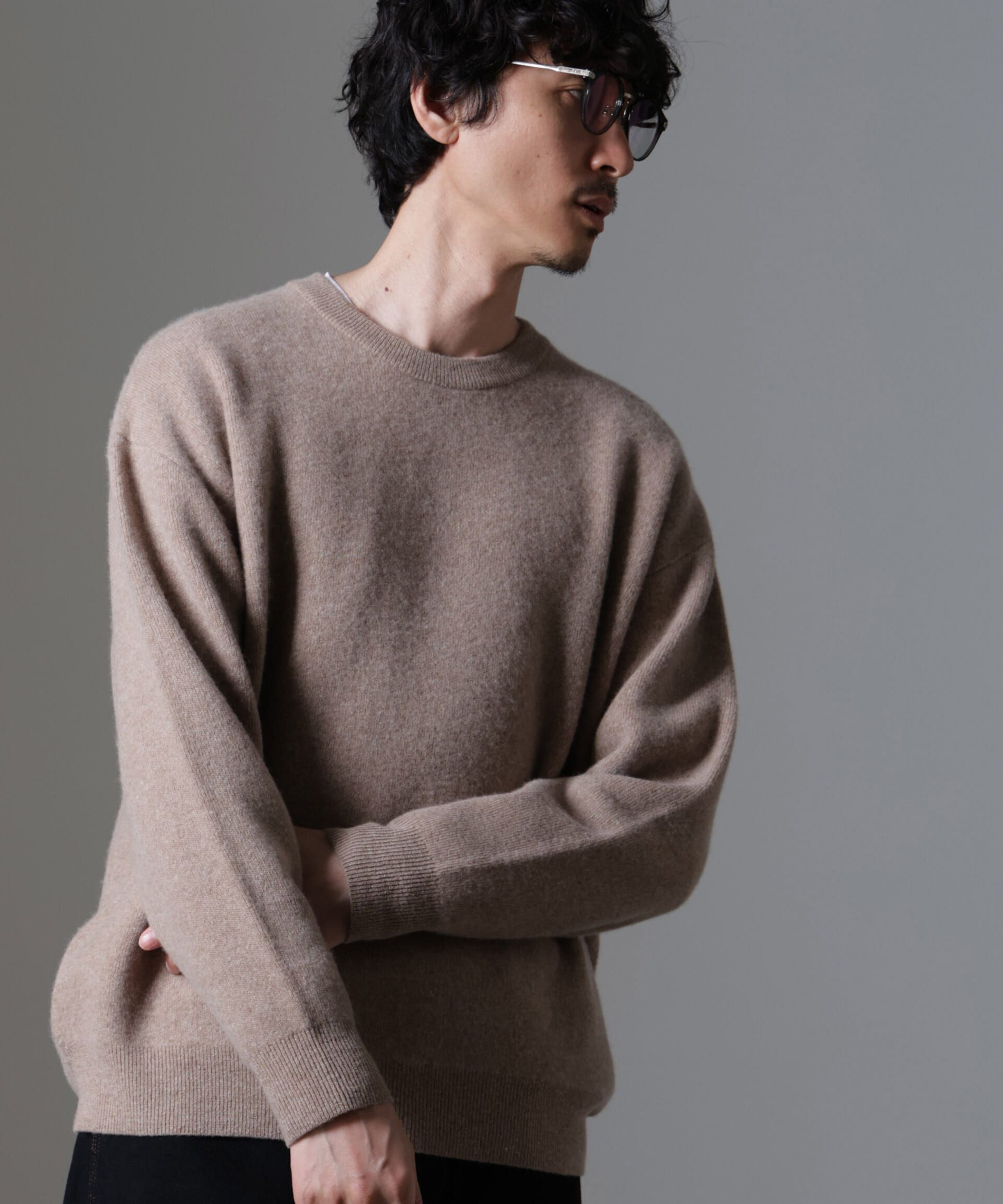 nano･universe「AQUA ウールカシミヤクルーネックプルオーバー」|ニット・セーター|
