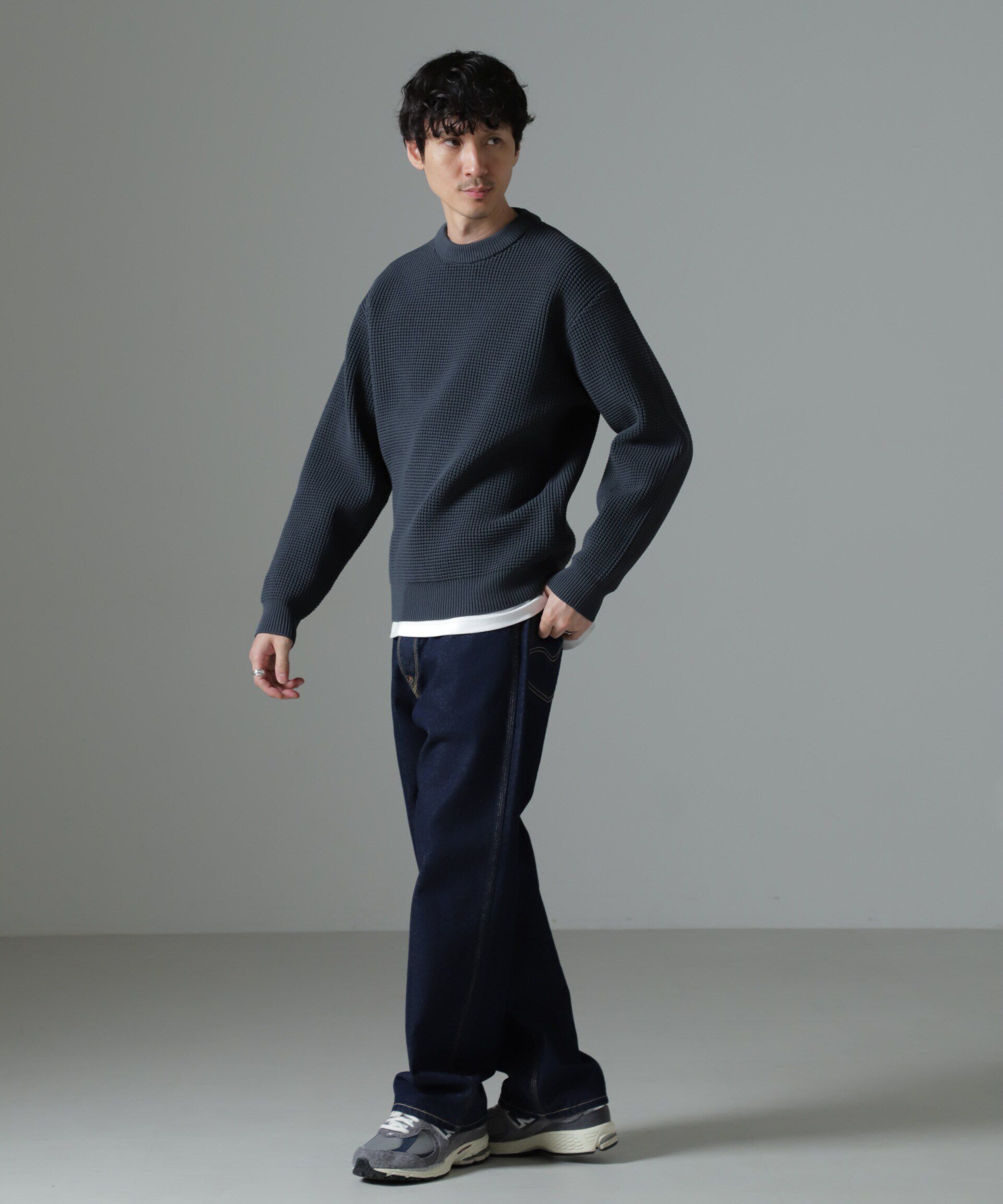 nano･universe「スポンディッシュ クルーネック」|ニット・セーター|