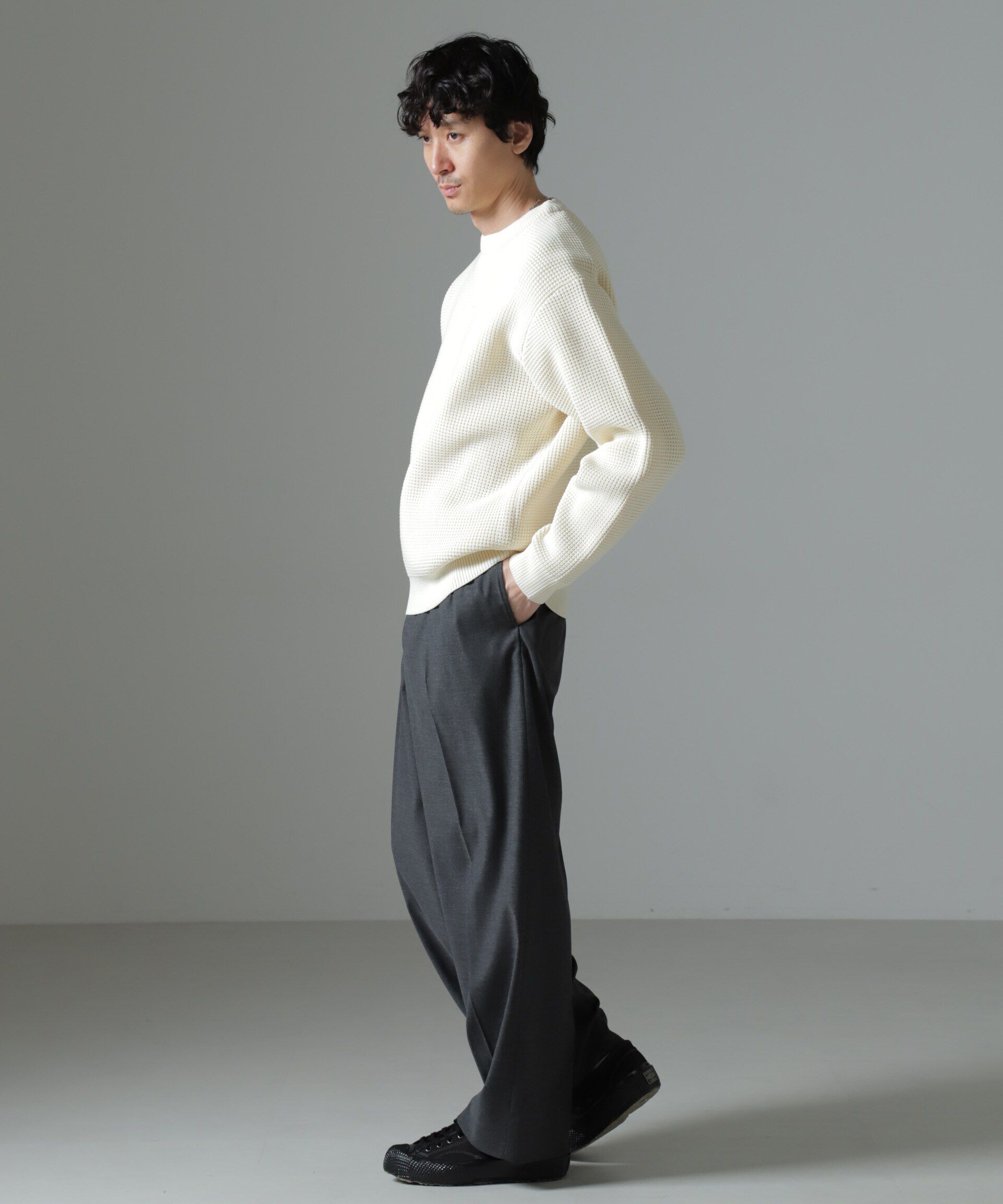 nano･universe「スポンディッシュ クルーネック」|ニット・セーター|