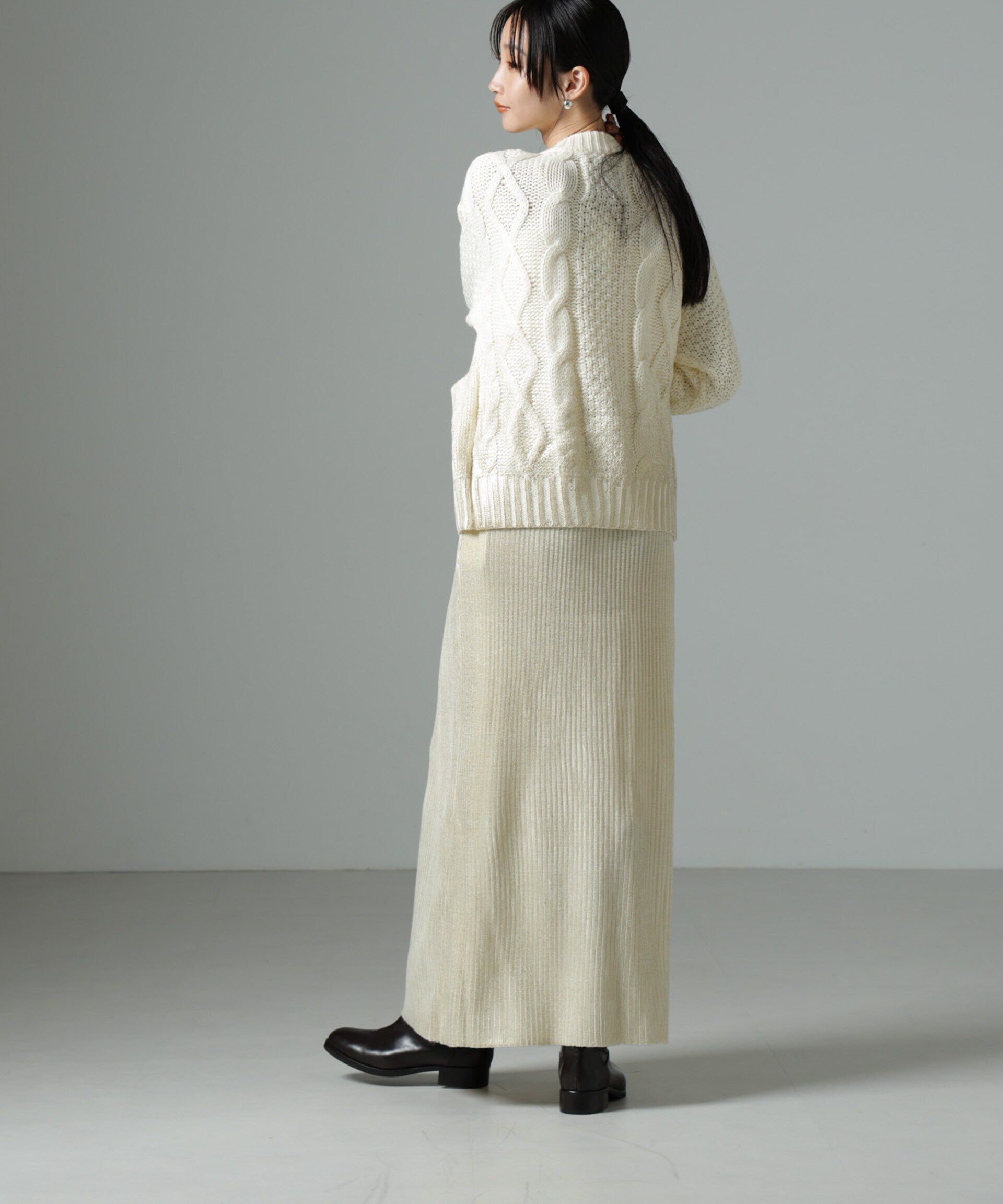 nano･universe「LOGAN/Foil スカート」|スカート|