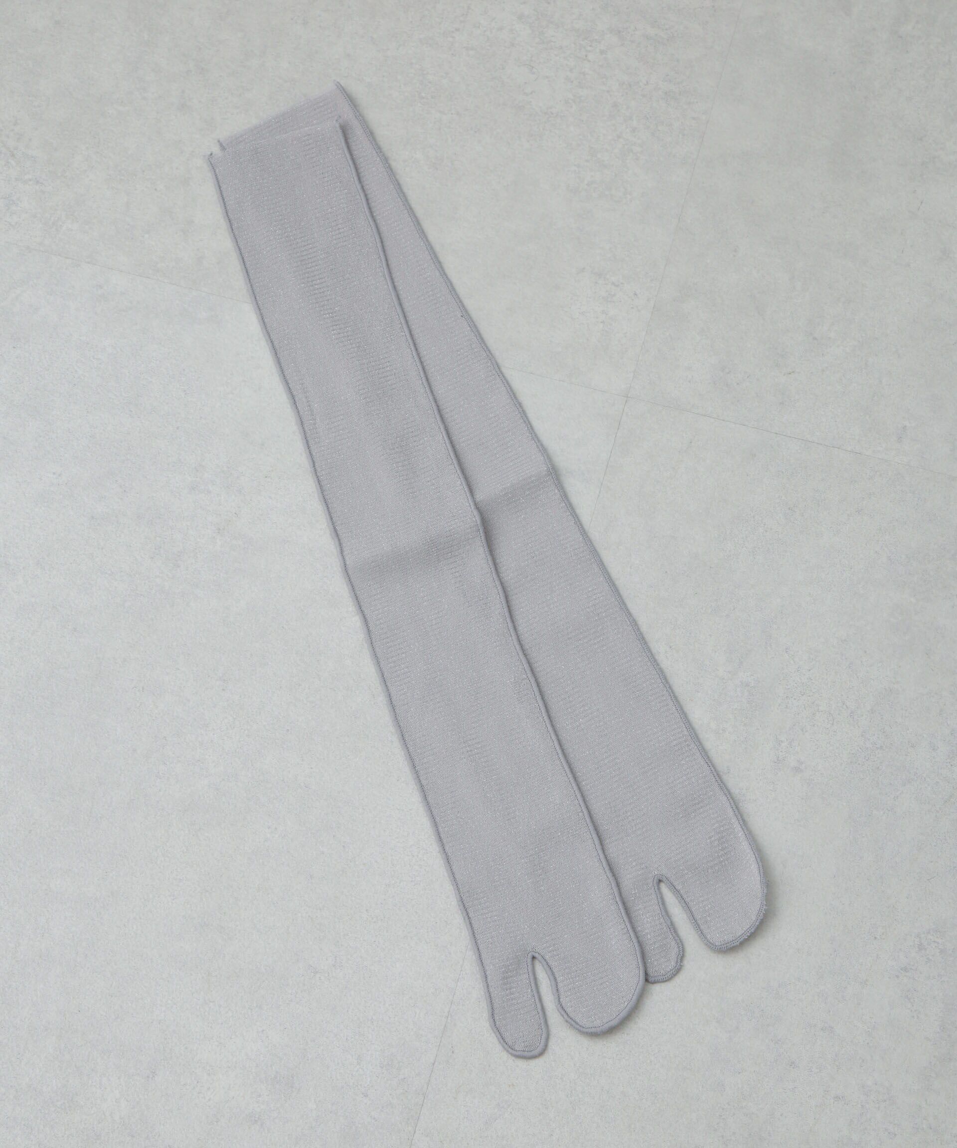 nano･universe「MARCOMONDE/glitter tulle tabi socks」|ソックス|L.グレー1