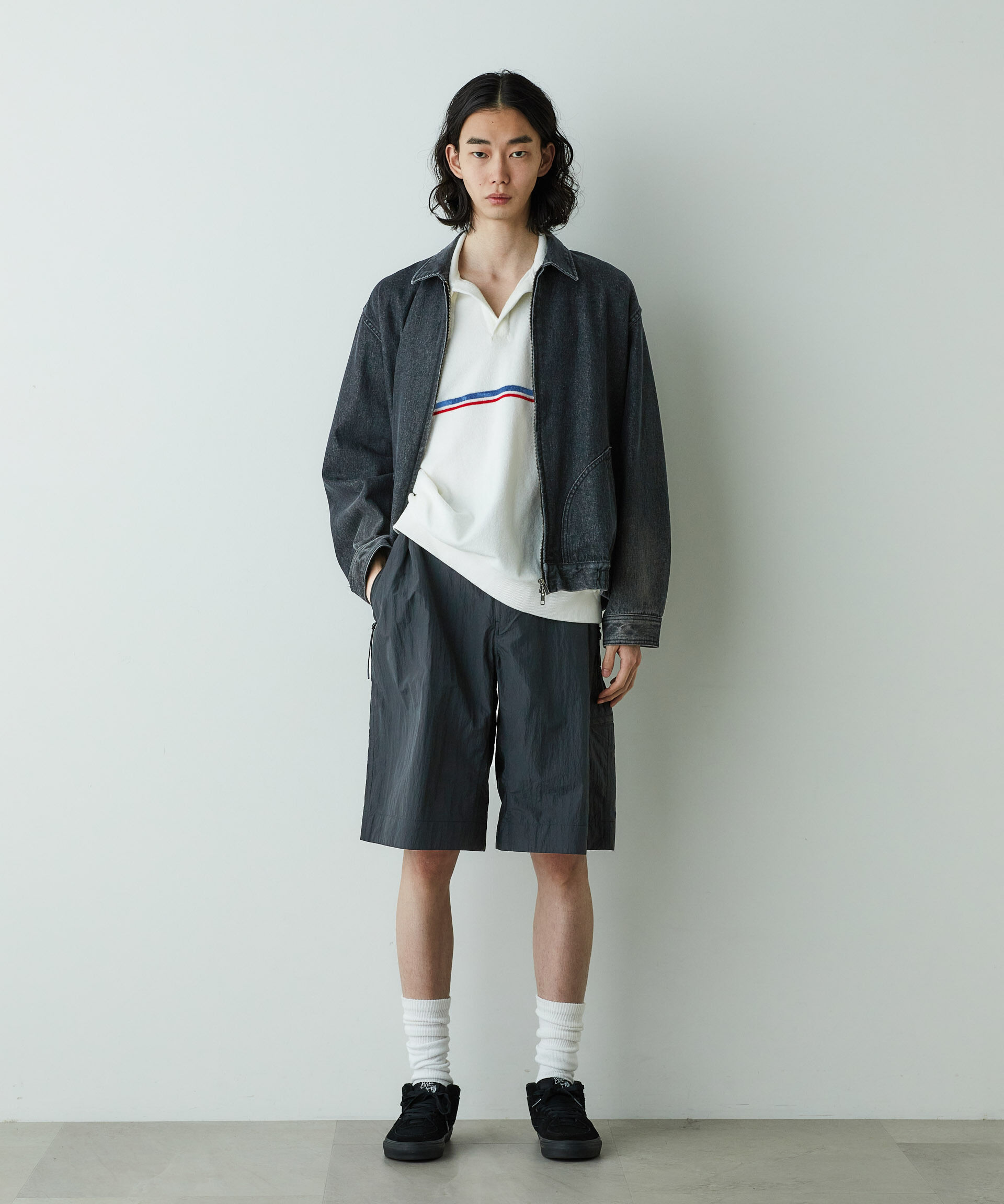 nano･universe「「HOTEL PALACE」オテルパラス 11.5ozバイオブリーチデニムブルゾン」|ブルゾン・スタジャン|