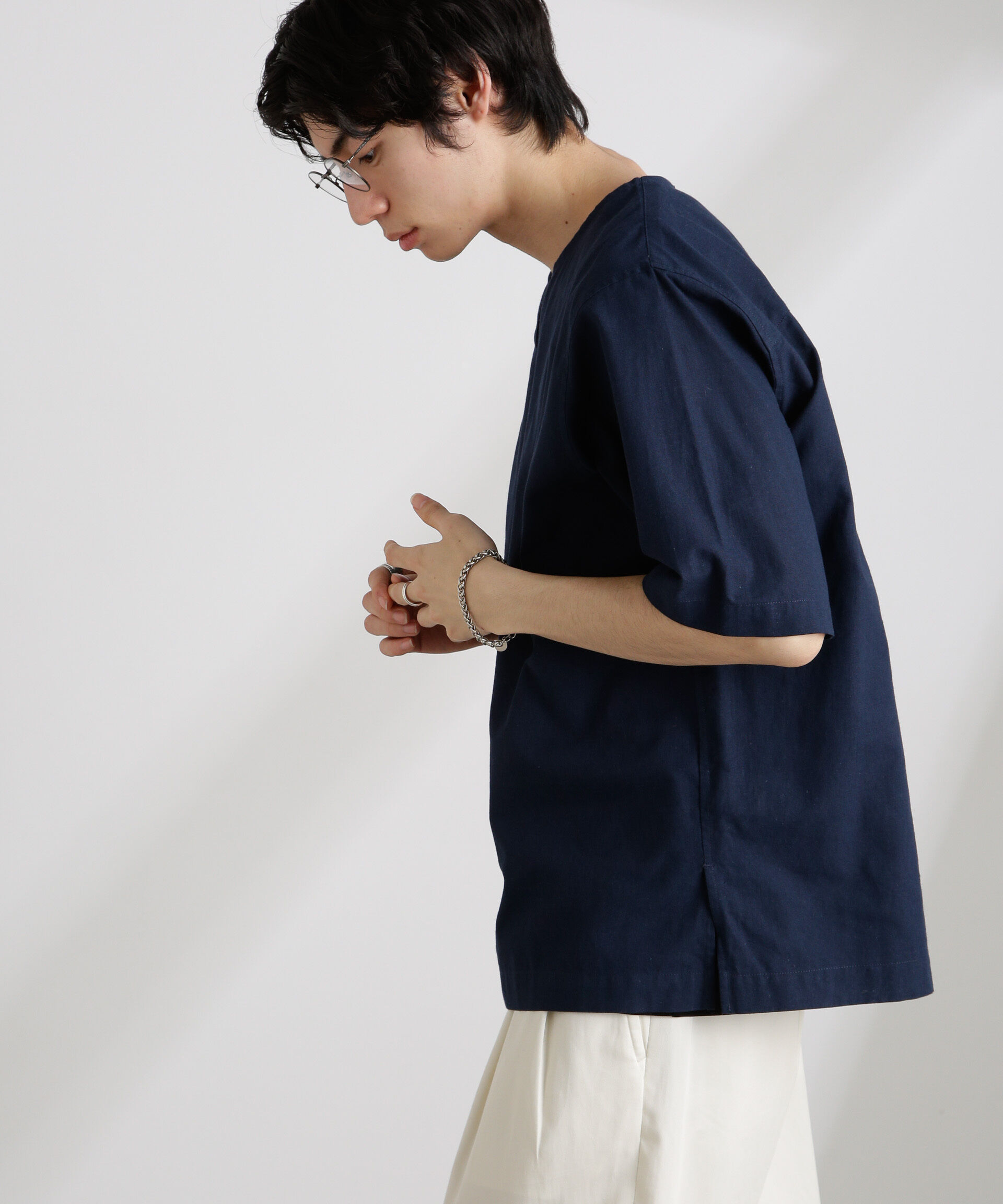 nano･universe「クールマックスリネン プルオーバーシャツ」|シャツ・ブラウス|