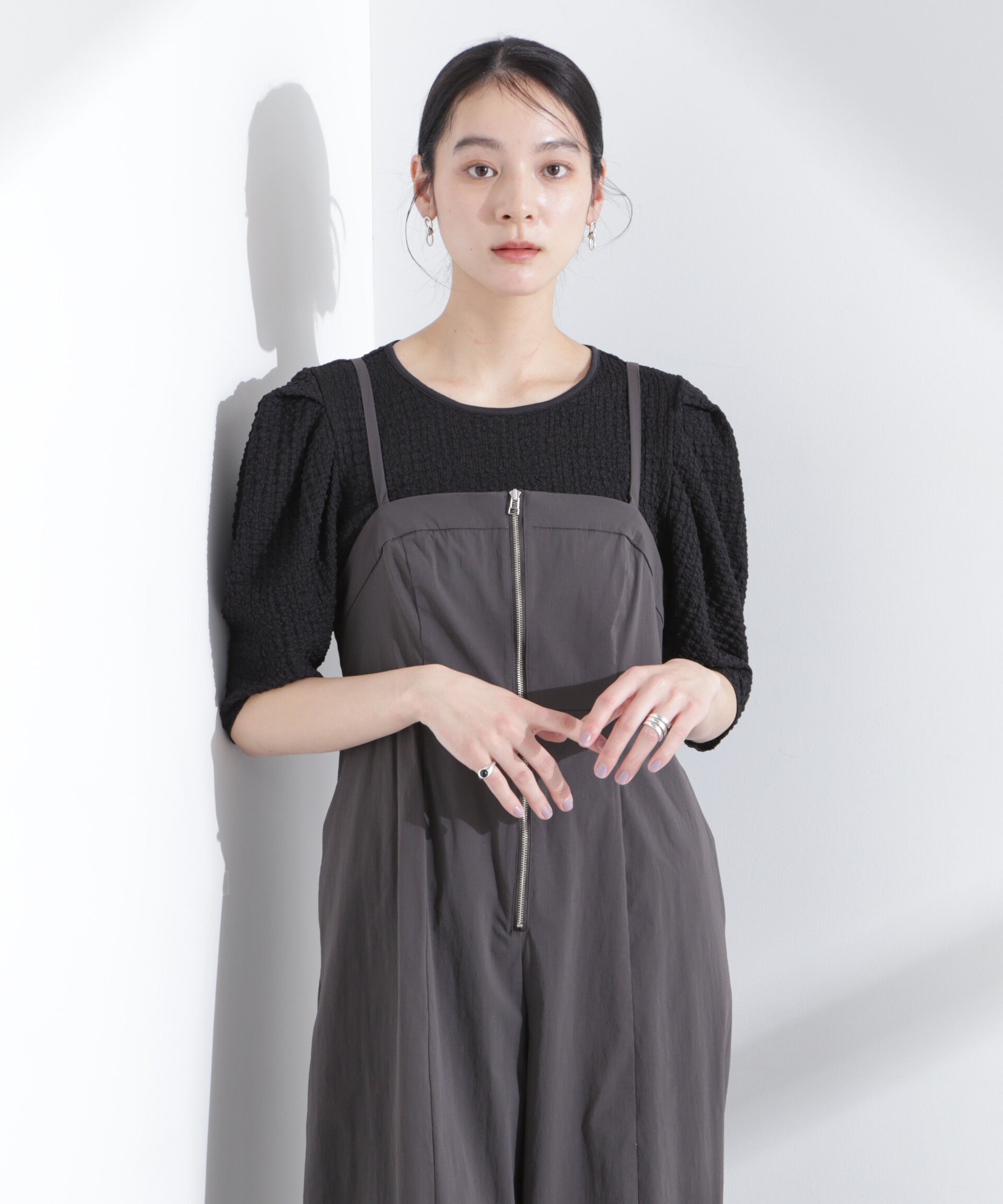 nano･universe「シャーリングタックスリーブトップス」|Tシャツ・カットソー|