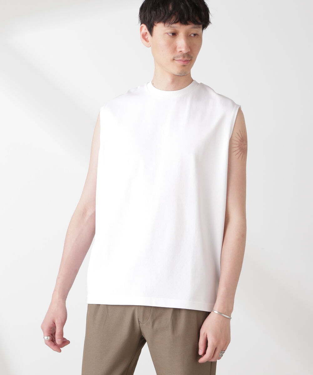 nano･universe「クールタッチ プレーティング天竺 ノースリーブ」|Tシャツ・カットソー|