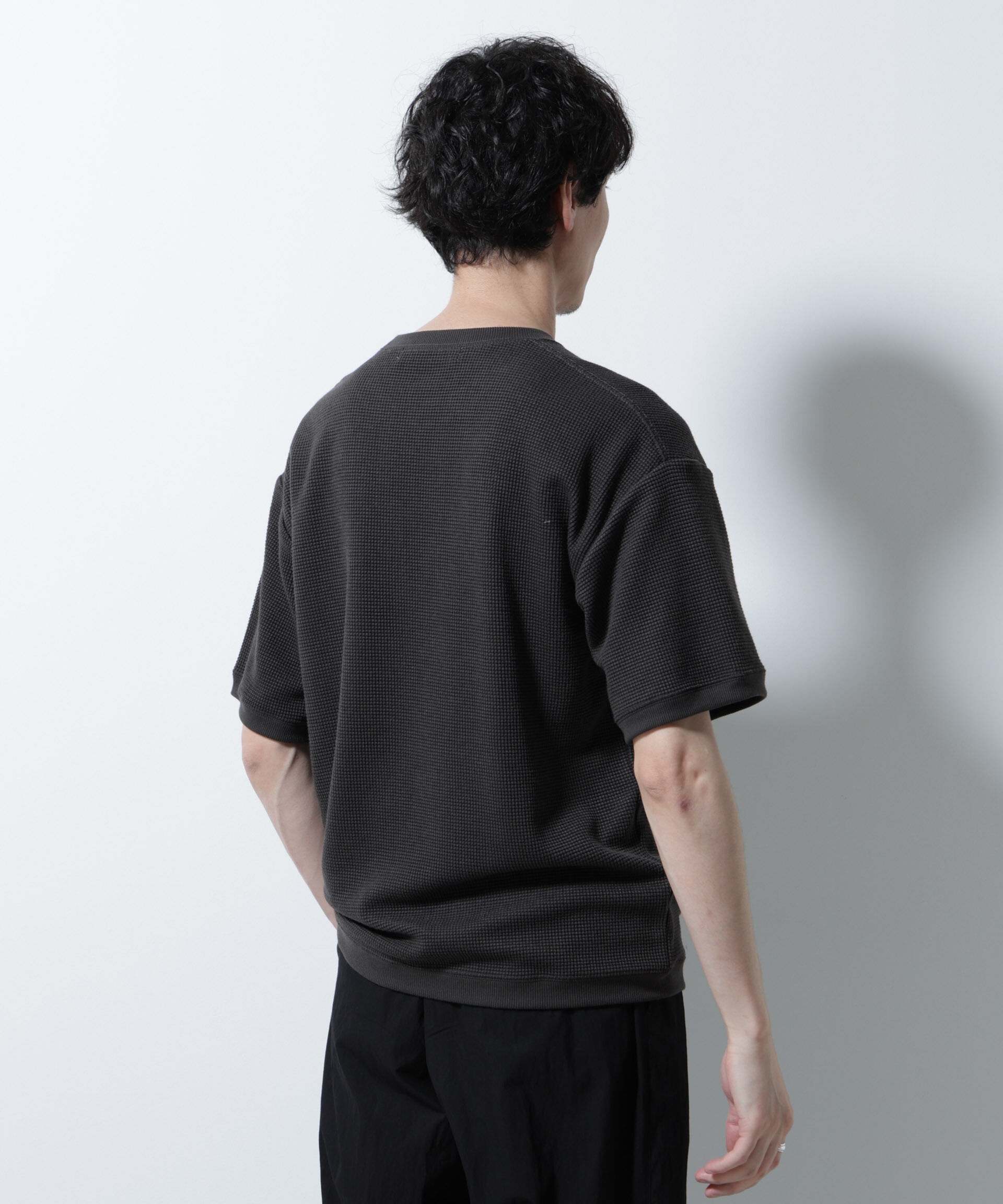 nano･universe「テックワッフルクルーネックTシャツ 半袖」|Tシャツ・カットソー|