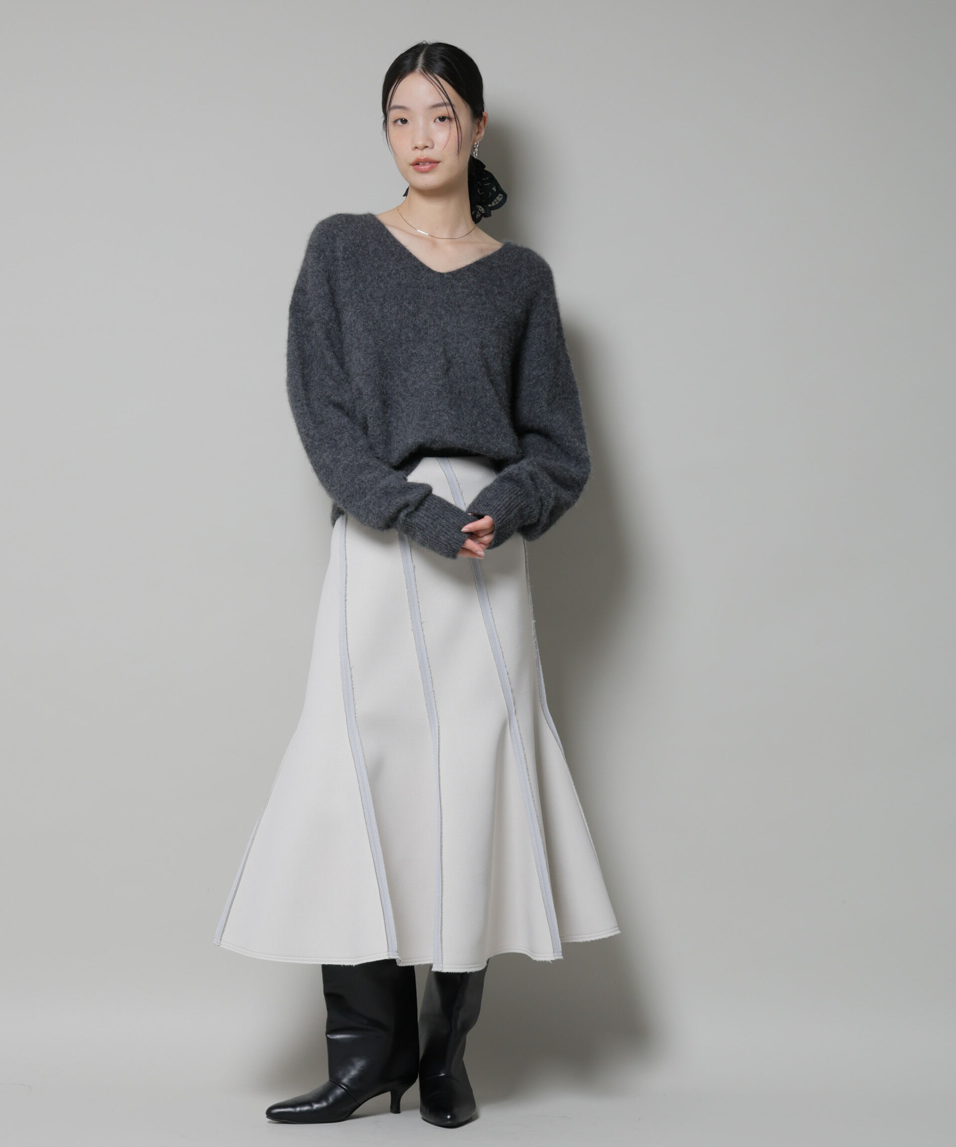 nano･universe「ウォッシャブルフォックスVネックニットプルオーバー」|ニット・セーター|