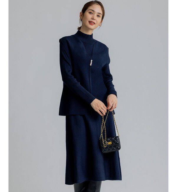 組曲「【2SET・WEB限定】ジレワンピースセット」|スーツ|ネイビー系