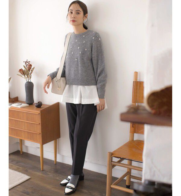 組曲「ストレッチ天竺ティアード ロングＴシャツ」|Tシャツ・カットソー|