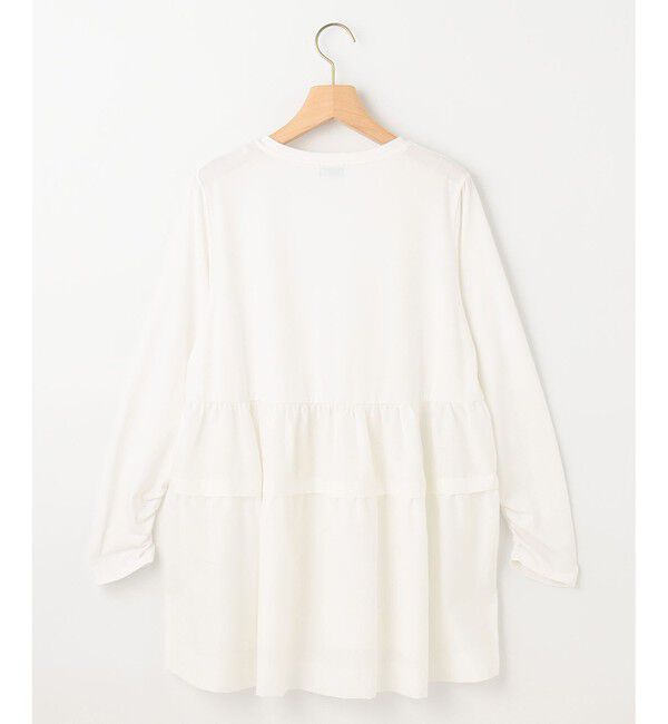 組曲「ストレッチ天竺ティアード ロングＴシャツ」|Tシャツ・カットソー|