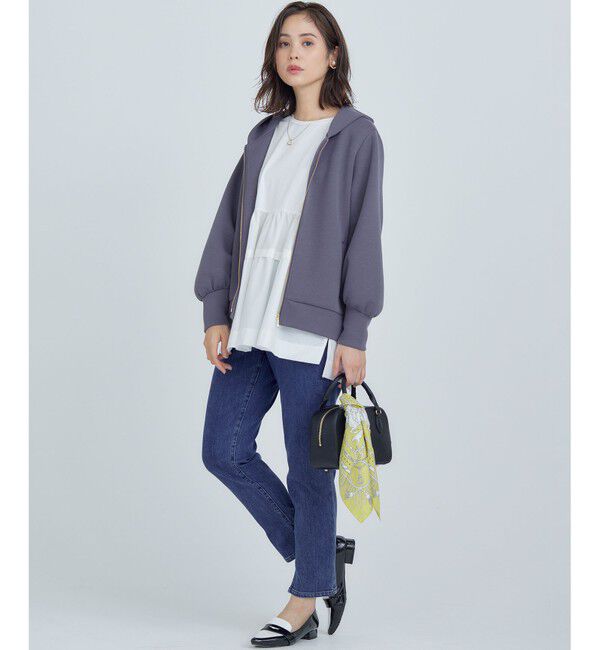 組曲「ストレッチ天竺ティアード ロングＴシャツ」|Tシャツ・カットソー|