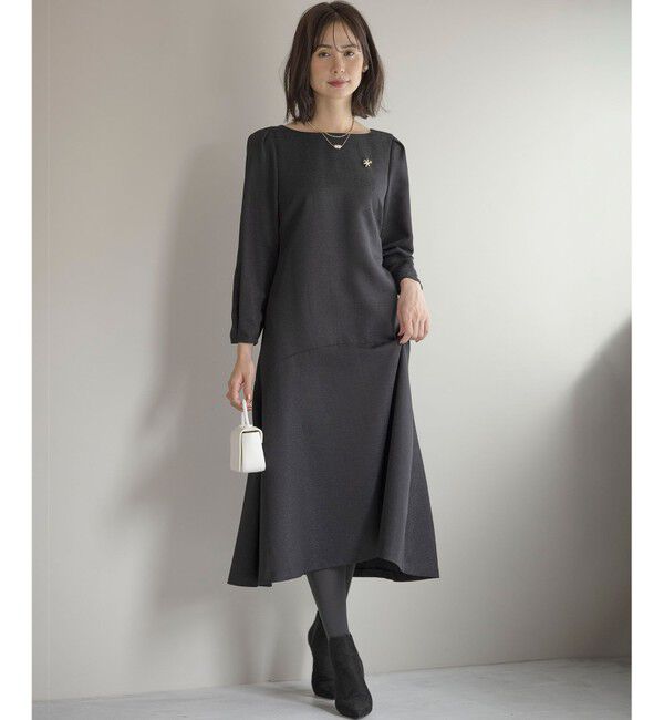 組曲「ラメジャカード ボートネックワンピース」|ワンピース|