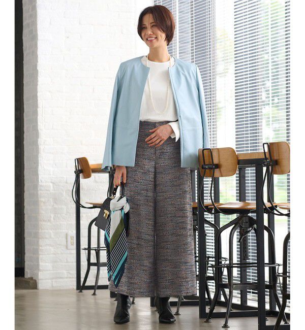 自由区「【洗える】ハイカウントパフスリーブ カットソー」|Tシャツ・カットソー|