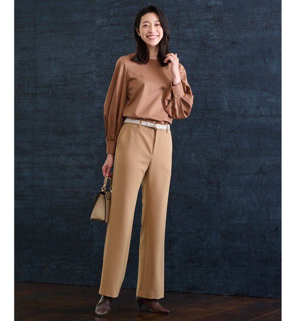 自由区「【洗える】ハイカウントパフスリーブ カットソー」|Tシャツ・カットソー|