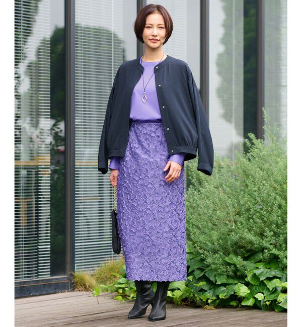 自由区「【洗える】ハイカウントパフスリーブ カットソー」|Tシャツ・カットソー|