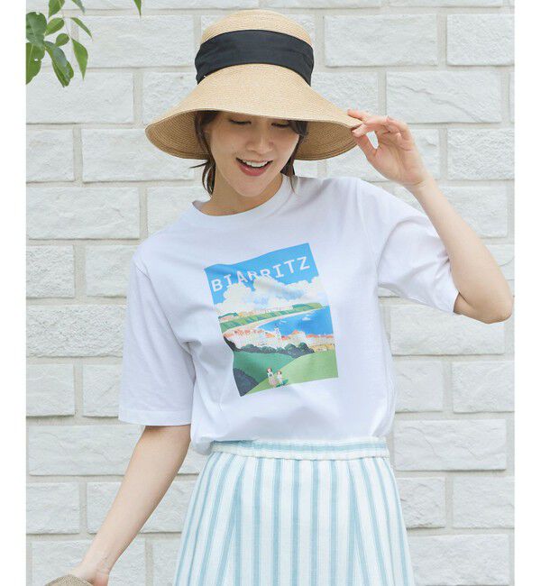 自由区「【洗える】VINTAGE PHOTO Tシャツ」|Tシャツ・カットソー|オフ&times;ブルー系