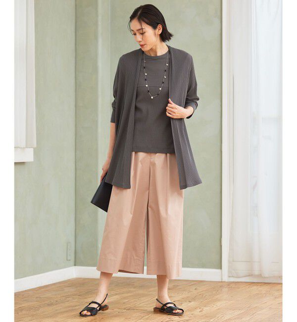 自由区「【アンサンブル対応・洗える】ハンディ カーディガン ロング丈」|カーディガン|