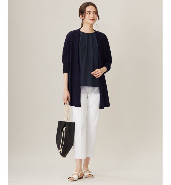 自由区「【アンサンブル対応・洗える】ハンディ カーディガン ロング丈」|カーディガン|