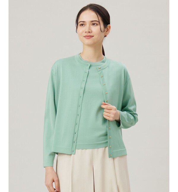 自由区「【アンサンブル対応・洗える】アセテートコットン カーディガン」|カーディガン|ｸﾞﾗｽｸﾞ