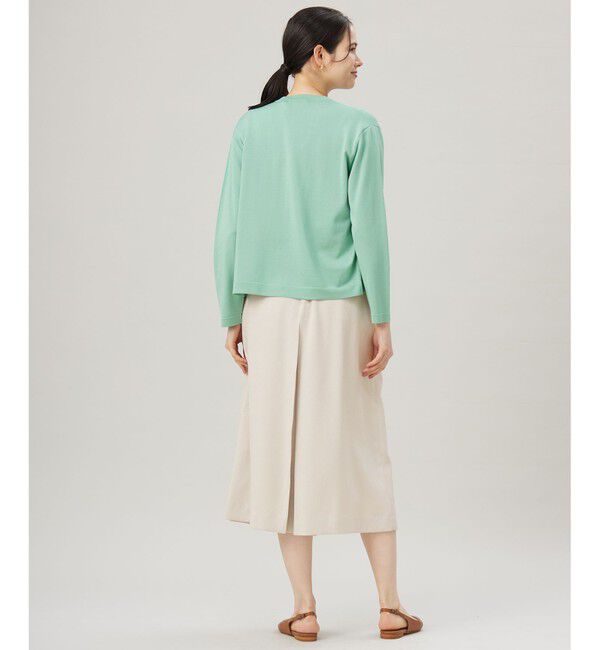 自由区「【アンサンブル対応・洗える】アセテートコットン カーディガン」|カーディガン|